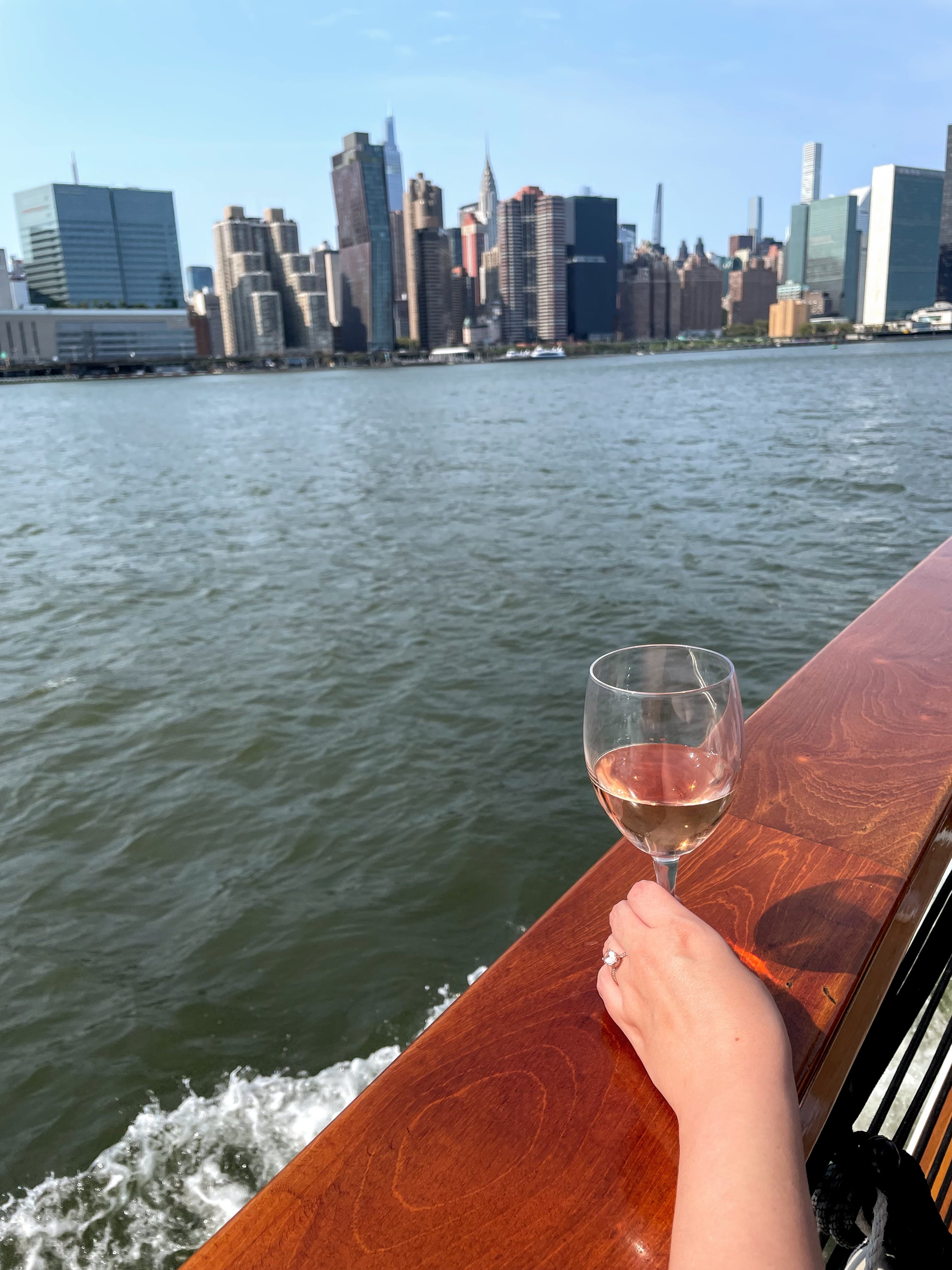 Picture of Bambi's Ring on the NYC Skyline